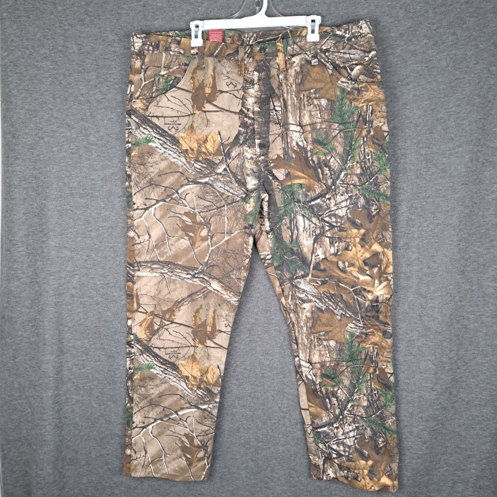 New Wrangler Pro Gear Pants Men's 43x30* Canvas 5 Pocket Realtree Hardwoods Camo